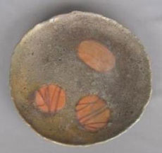 森下　弘 「窯変牡丹餅文皿」径25.0×高3.5cm