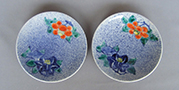 竹谷和子 「色絵椿文小皿」 径13.5×2.0cm