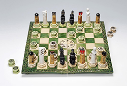 小堺ひとみ　「日本橋老舗 チェス＆チェッカー」　29.0×29.0×33.5cm