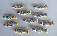 吉田洋子 「色絵魚形箸置」縦3.0×横7.0×厚2.0cm
