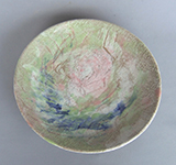 井上智雄 「釉彩皿」径23.0　高3.5cm