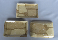 藤本理沙 「長角皿」 径11.0×16.5　高2.0 cm