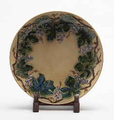 齋田友紀子 葡萄の絆 径40.0×40.0 高6.5cm